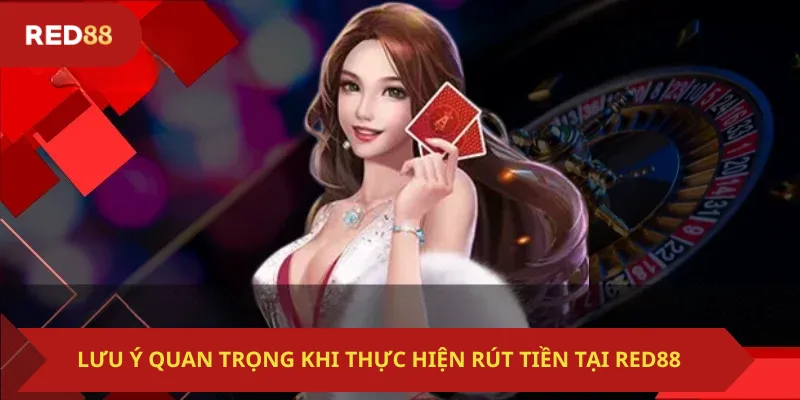 Lưu ý quan trọng khi thực hiện rút tiền tại Red88